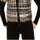 Charter Club Women's Sequined Fair Isle Cardigan Black Size Medium