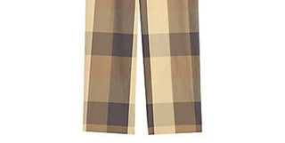Theory Women's Cropped Straight-Leg Plaid Pants Brown Size 2