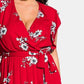City Chic Women's Trendy Plus Floral Love Maxi Dress Red Size 18W