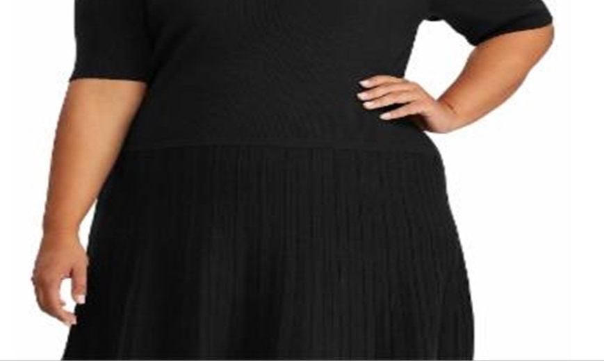 Ralph Lauren Women's Mockneck Dress Black Size 2X