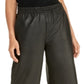 Rachel Rachel Roy Women's Jaz Cropped Pants High Rise Faux Leather Black Size M