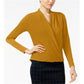 Alfani Women's Surplice Top Yellow Size Petite S