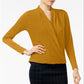 Alfani Women's Surplice Top Yellow Size Petite S