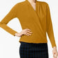 Alfani Women's Surplice Top Yellow Size Petite S