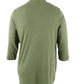Karen Scott Women's Cotton Half-Zip Mock-Neck Top  Olive Sprig Green Size XL