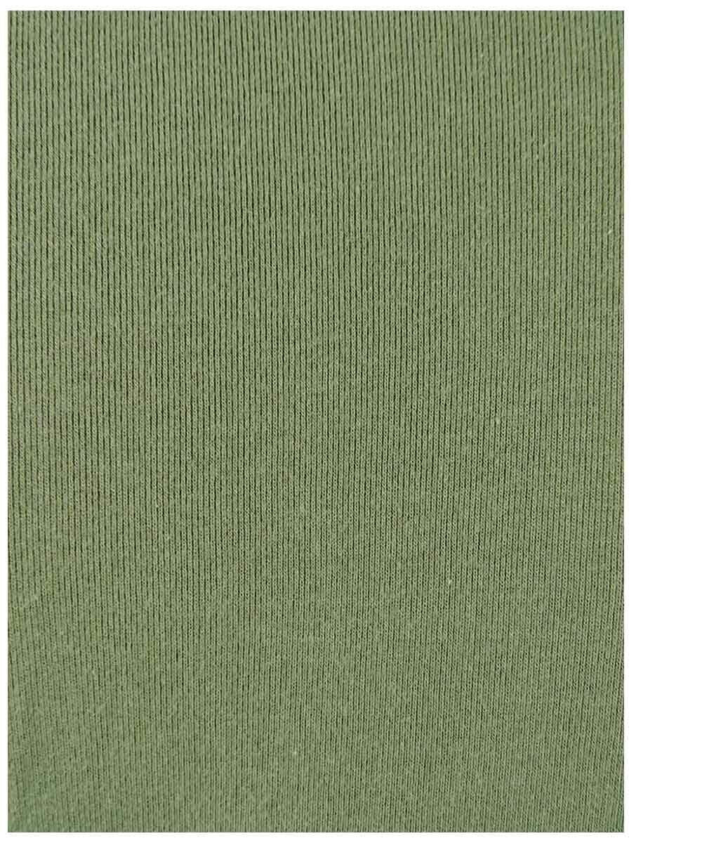 Karen Scott Women's Cotton Half-Zip Mock-Neck Top  Olive Sprig Green Size XL