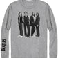Hybrid Men's Long Sleeve Beatles Graphic T-Shirt Gray Size Large