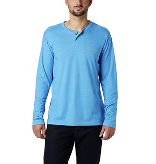 Columbia Men's Thistletown Park Long Sleeve Henley Shirt Blue Size XX-Large