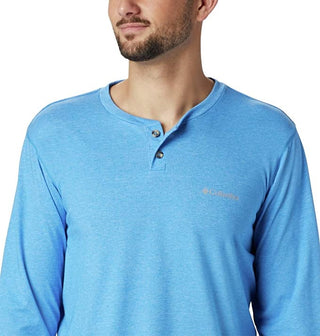 Columbia Men's Thistletown Park Long Sleeve Henley Shirt Blue Size XX-Large