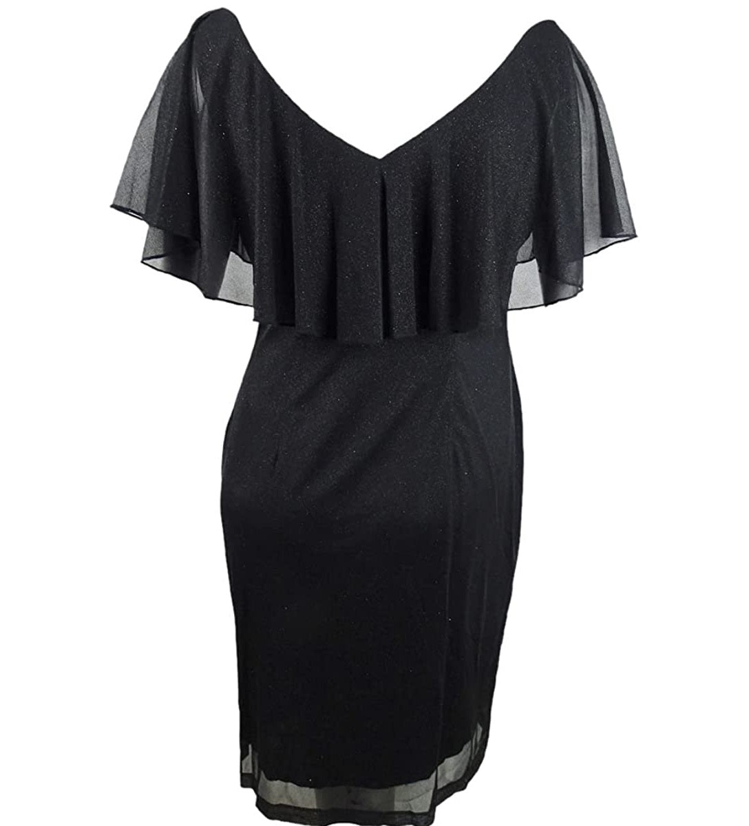 Connected Women's Plus Size Metallic Popover Dress Black SIze 14W