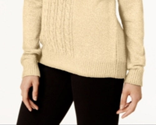 Karen Scott Women's Long Sleeve Turtle Neck Sweater Yellow Size Large