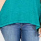 Style & Co Women's Burnout Handkerchief Hem T-Shirt Blue Size Small