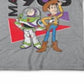 Toy Story Men's Printed Cotton Made in the 90's Graphic T-Shirt Gray Size X-Large
