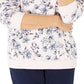 Karen Scott Women's Serene Printed Fleece Sweatshirt Pink Size Small