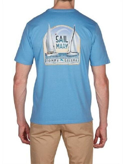 Tommy Bahama Men's Sail Mary Graphic T-Shirt Blue Size X-Large