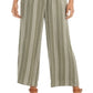 Style & Co Women's Striped V Neck Jumpsuit Green Size X-Small