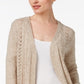 Karen Scott Women's Turbo Duster Cardigan Brown Size Small