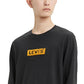 Levi's Men's Limited Collection Chenille Boxtab Long Sleeve T-Shirt Black Size X-Large