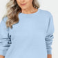 Karen Scott Women's Sport Long Sleeve Crewneck Sweatshirt Blue Size Small