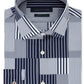Tommy Hilfiger Men's Slim Fit Th Flex Non Iron Supima Stretch Patchwork Dress Shirt Blue Size 34X35