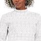 Karen Scott Women's Fair Isle Printed Mock Neck Top White Size Petite Small