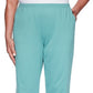 Alfred Dunner Women's All About Ease Casual Pants Green Size Petite Medium