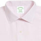 Brooks Brothers Men's Trim Fit Plaid Dress Shirt Pink Size 16.5X32