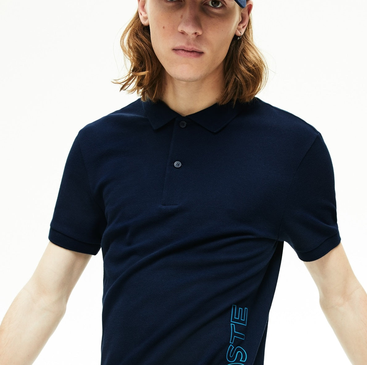 Lacoste Men's branded Cotton Polo Shirt Blue Size 7