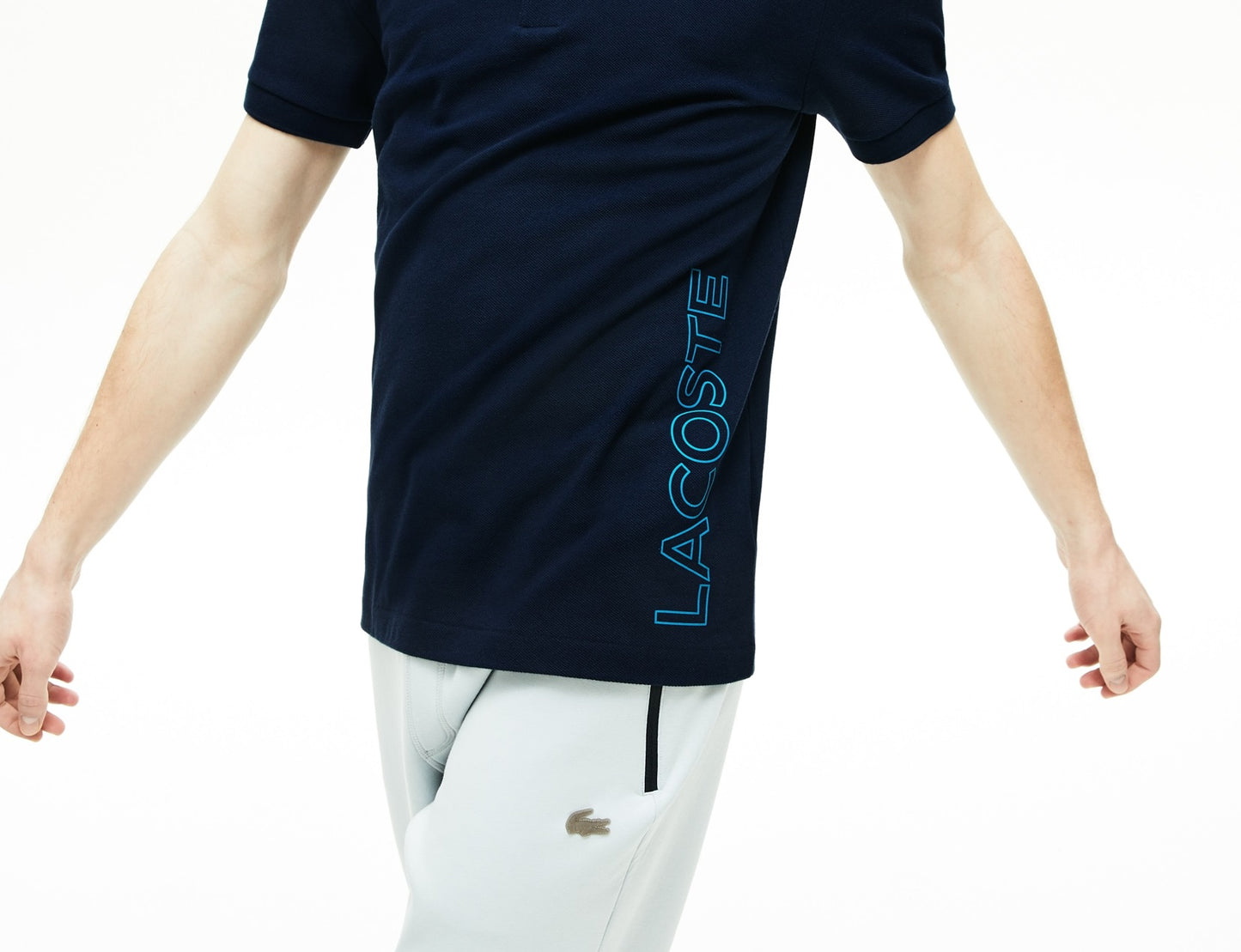 Lacoste Men's branded Cotton Polo Shirt Blue Size 7