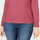 Karen Scott Women's Zip Back Mock Neck Sweater Pink Size X-Small