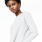 Charter Club Women's Pure Cashmere Long Sleeve Shirttail Sweater Silver Size -Petite L