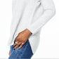 Charter Club Women's Pure Cashmere Long Sleeve Shirttail Sweater Silver Size -Petite L