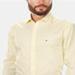 Tommy Hilfiger Men's Slim Fit Stretch Solid Dress Shirt Yellow Size 16X34-35