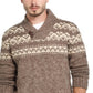 Weatherproff Vintage Men's Sweater Shawl Collar Marled Knit Green Size Large
