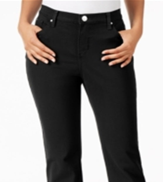 Lee Platinum Women's  Petite Gwen Straight-Leg Jeans Black Size 14 P