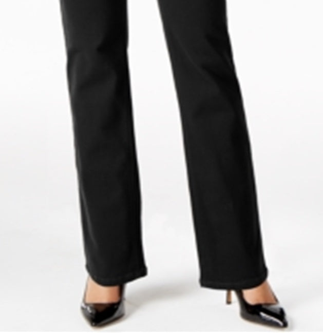 Lee Platinum Women's  Petite Gwen Straight-Leg Jeans Black Size 14 P