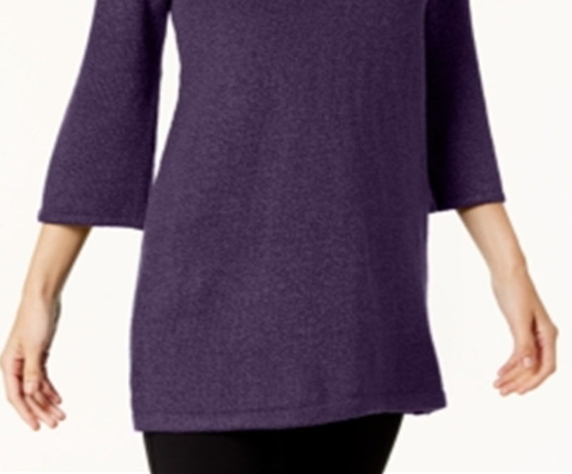 Karen Scott Women's Cowlneck Tunic Purple Size Small