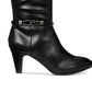 Karen Scott Women's Hollee Fabric Almond Toe Knee High Fashion Boots Black Size 9 M
