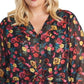 Rachel Roy Women's Trendy Plus Emma Floral Print Dress Black Size 1X