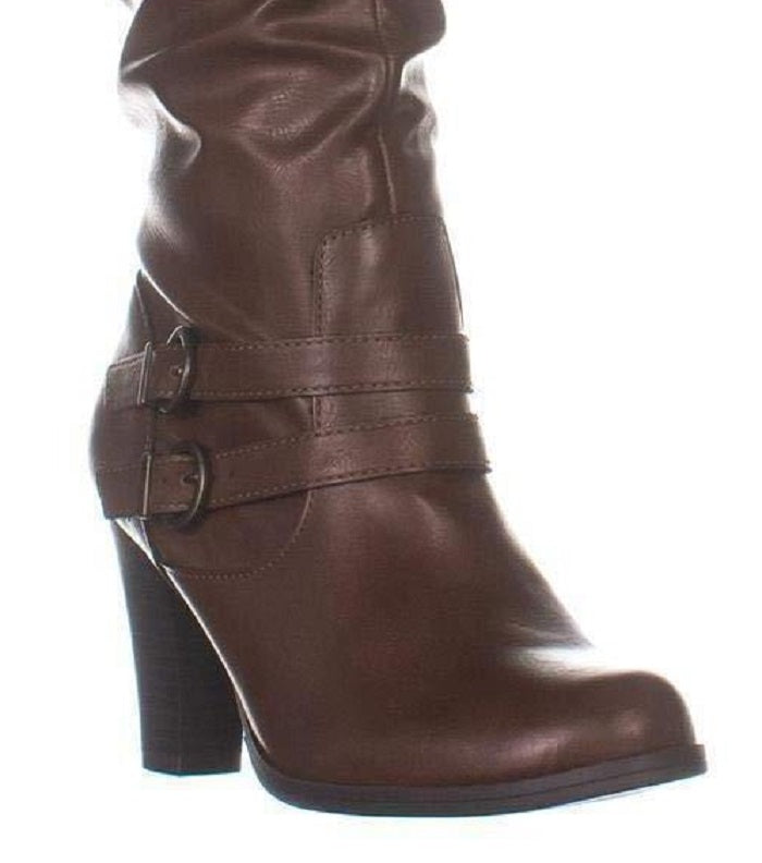 Style & Co Women's Almond Toe Knee High Riding Boots Brown Size 9 M-WC
