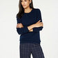 Charter Club Women's Pure Cashmere Solid Crewneck Sweater Blue Size Petite S