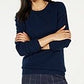 Charter Club Women's Pure Cashmere Solid Crewneck Sweater Blue Size Petite S