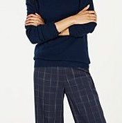 Charter Club Women's Pure Cashmere Solid Crewneck Sweater Blue Size Petite S