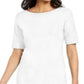 Karen Scott Cuffed Above the Knee Dress White Size XS