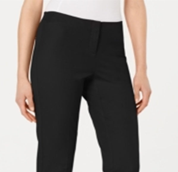 Alfani Women's Cropped Lace up Pants Black Size 4