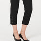 Alfani Women's Cropped Lace up Pants Black Size 4