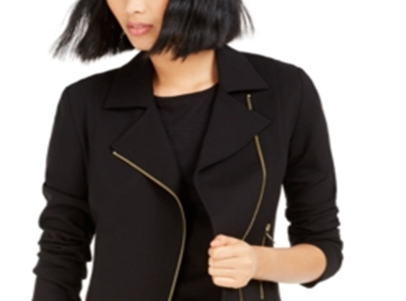 Bar III Women's Moto Jacket Black Size L