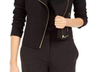 Bar III Women's Moto Jacket Black Size L