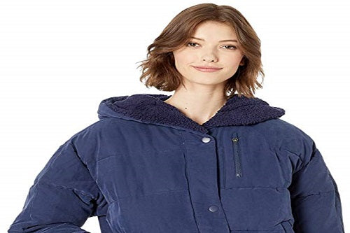 Free People Women's Chill Factor Puffer Coat  Blue Size Medium