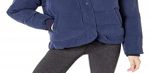 Free People Women's Chill Factor Puffer Coat  Blue Size Medium